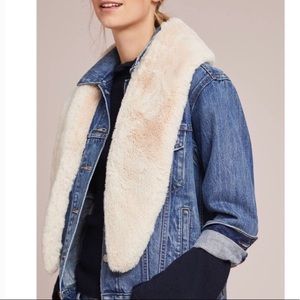 Anthropologie Nooki London Faux Fur collar Scarf
